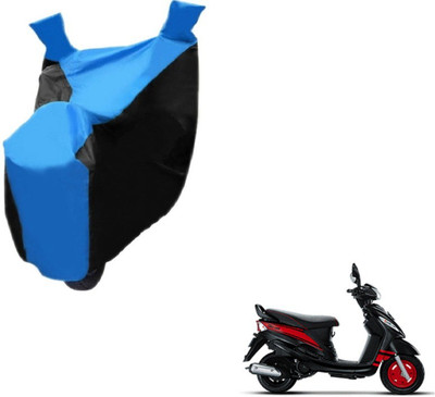 MOCKHE Two Wheeler Cover for Mahindra(Rodeo, Black, Blue)