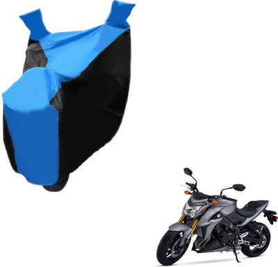 MOCKHE Two Wheeler Cover for Suzuki(GSX, Black, Blue)
