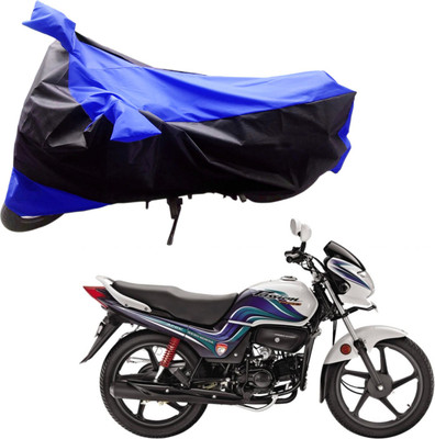 Purpleheart Two Wheeler Cover for Hero(Passion Pro TR, Black, Blue)