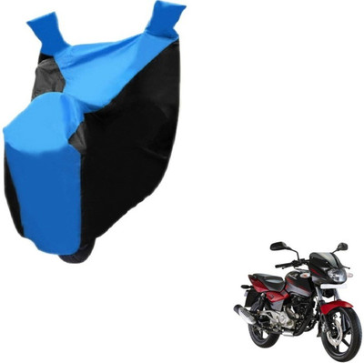 MOCKHE Two Wheeler Cover for Bajaj(Pulsar 180 DTS-i, Black, Blue)