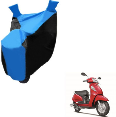 MOCKHE Two Wheeler Cover for Suzuki(Access SE, Black, Blue)