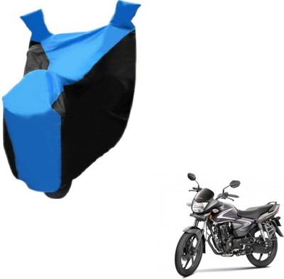 MOCKHE Two Wheeler Cover for Honda(CB Shine, Black, Blue)