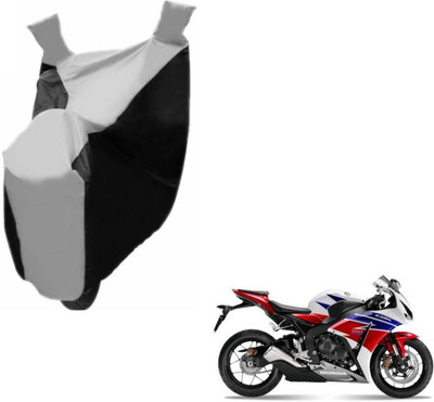 MOCKHE Two Wheeler Cover for Honda(CBR 1000RR, Black, Silver)