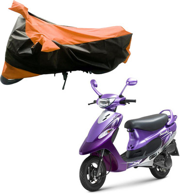 

Purpleheart Two Wheeler Cover for TVS(Scooty Pep+, Black, Orange)