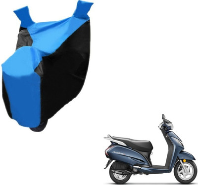 MOCKHE Two Wheeler Cover for Honda(Activa 3G, Black, Blue)