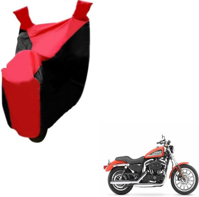 MOCKHE Two Wheeler Cover for Harley Davidson(XL 883, Black, Red)