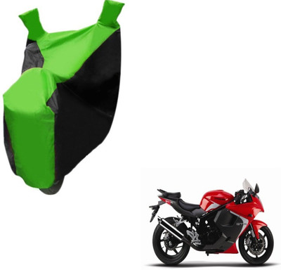 MOCKHE Two Wheeler Cover for Hyosung(GT250R, Black, Green)