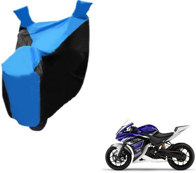 MOCKHE Two Wheeler Cover for Yamaha(YZF R25, Black, Blue)