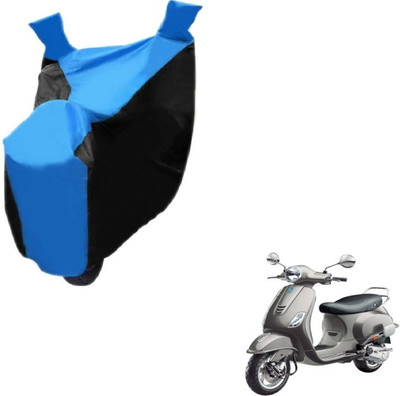 MOCKHE Two Wheeler Cover for Universal For Bike(Vespa VXL, Black, Blue)