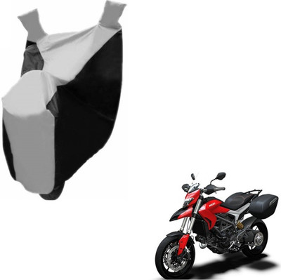 MOCKHE Two Wheeler Cover for Ducati(Hyperstrada, Black, Silver)