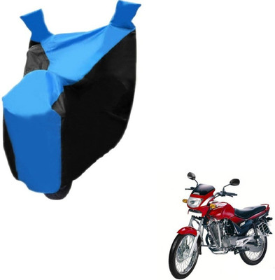 MOCKHE Two Wheeler Cover for Hero(Ambition, Black, Blue)