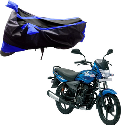 

Purpleheart Two Wheeler Cover for Bajaj(Platina 100 DTS-i, Black, Blue)