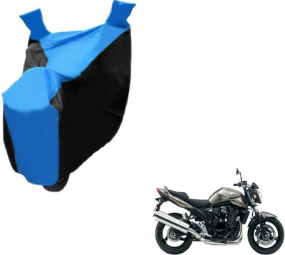 MOCKHE Two Wheeler Cover for Suzuki(Bandit, Black, Blue)