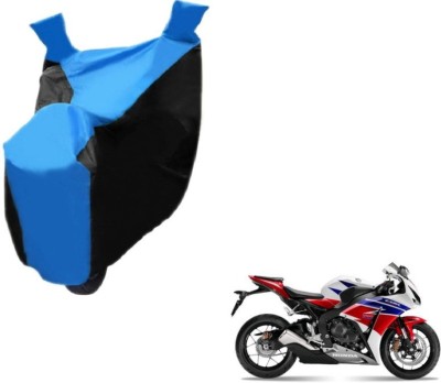 MOCKHE Two Wheeler Cover for Honda(CBR 1000RR, Black, Blue)