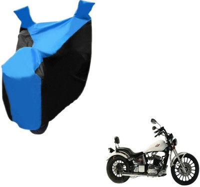 MOCKHE Two Wheeler Cover for FAB Regal Raptor(Daytona 350, Black, Blue)