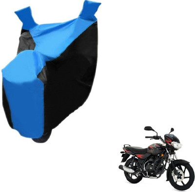 MOCKHE Two Wheeler Cover for Bajaj(Discover, Black, Blue)