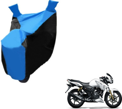MOCKHE Two Wheeler Cover for TVS(Apache RTR 180, Black, Blue)