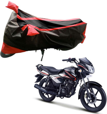 Purpleheart Two Wheeler Cover for TVS(Phoenix, Black, Red)