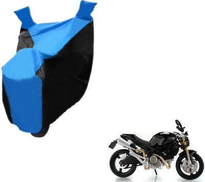 MOCKHE Two Wheeler Cover for Ducati(Monster 82, Black, Blue)