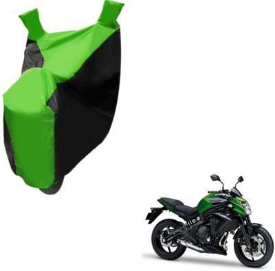 MOCKHE Two Wheeler Cover for Kawasaki(Z250, Black, Green)
