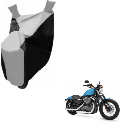 MOCKHE Two Wheeler Cover for Harley Davidson(XL 1200, Black, Silver)