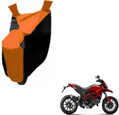MOCKHE Two Wheeler Cover for Ducati(Hypermotard, Black, Orange)