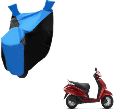 MOCKHE Two Wheeler Cover for Honda(Activa 125, Black, Blue)