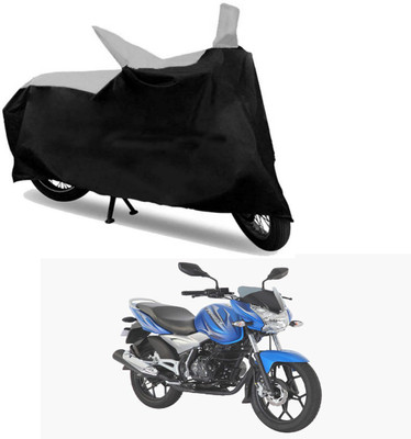 Ak Kart Two Wheeler Cover for Bajaj(Discover 125 DTS-i, Black, Silver)