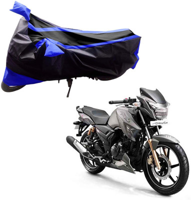 

Purpleheart Two Wheeler Cover for TVS(Apache RTR 180, Black, Blue)