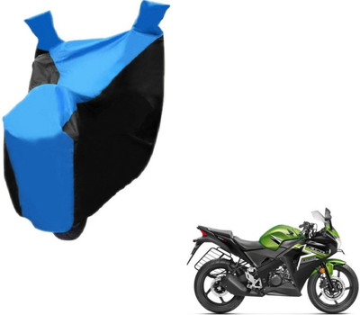 MOCKHE Two Wheeler Cover for Honda(CBR 150R, Black, Blue)