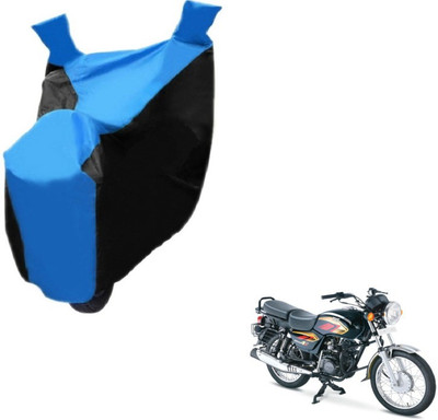 MOCKHE Two Wheeler Cover for TVS(Max 4R, Black, Blue)