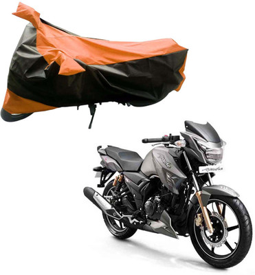 Purpleheart Two Wheeler Cover for TVS(Apache RTR 180, Black, Orange)