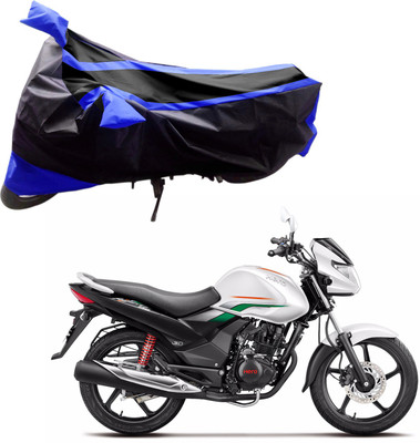 

Purpleheart Two Wheeler Cover for Hero(Achiever, Black, Blue)