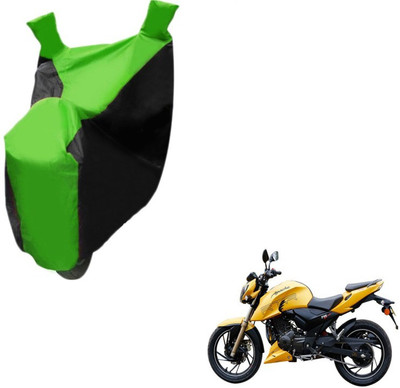 MOCKHE Two Wheeler Cover for TVS(Apache, Black, Green)