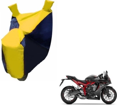 MOCKHE Two Wheeler Cover for Honda(CBR 650F, Black, Yellow)