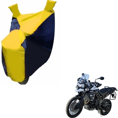 MOCKHE Two Wheeler Cover for Triumph(Tiger 800 XCA, Black, Yellow)