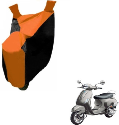 MOCKHE Two Wheeler Cover for Universal For Bike(Vespa VXL, Black, Orange)