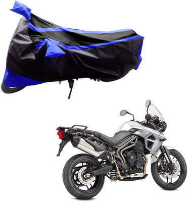 

Purpleheart Two Wheeler Cover for Triumph(Tiger 800 XR, Black, Blue)