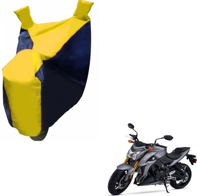 MOCKHE Two Wheeler Cover for Suzuki(GSX, Black, Yellow)