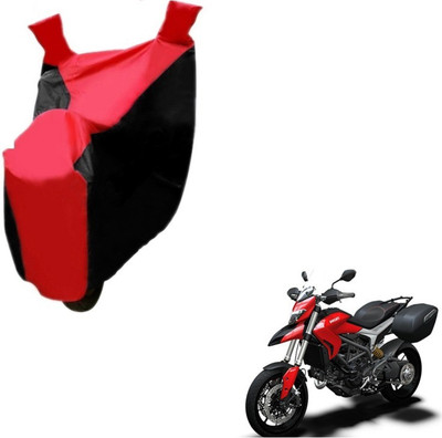 MOCKHE Two Wheeler Cover for Ducati(Hyperstrada, Black, Red)