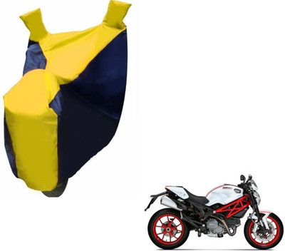 MOCKHE Two Wheeler Cover for Ducati(Monster 796 S2R, Black, Yellow)