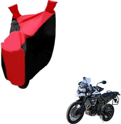 MOCKHE Two Wheeler Cover for Triumph(Tiger 800 XCA, Black, Red)