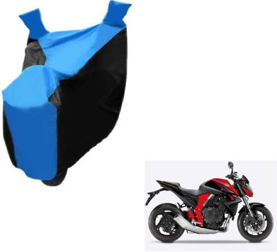 MOCKHE Two Wheeler Cover for Honda(CB 1000R, Black, Blue)