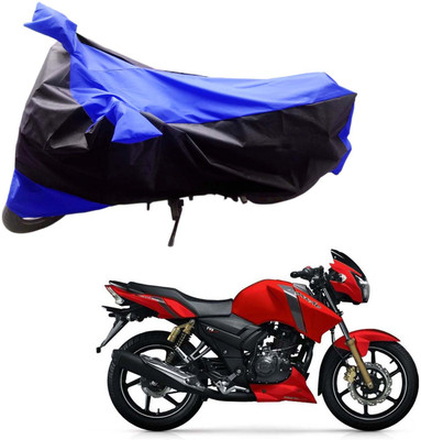 

Purpleheart Two Wheeler Cover for TVS(Apache RTR 160, Black, Blue)