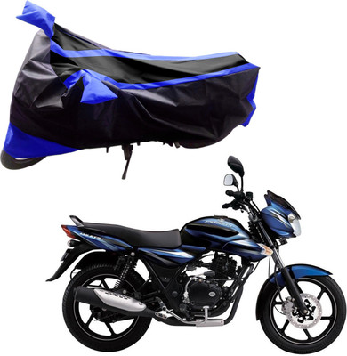 

Purpleheart Two Wheeler Cover for Bajaj(Discover 100 DTS-i, Black, Blue)