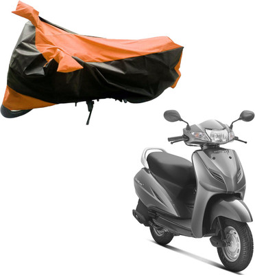 Purpleheart Two Wheeler Cover for Honda(Activa 3G, Black, Orange)