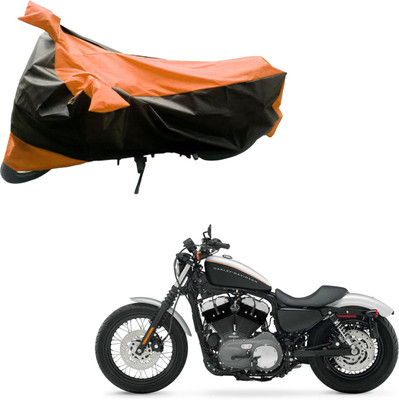 

Purpleheart Two Wheeler Cover for Harley Davidson(XL 1200, Black, Orange)