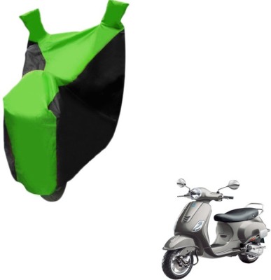 MOCKHE Two Wheeler Cover for Universal For Bike(Vespa VXL, Black, Green)