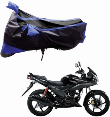 Purpleheart Two Wheeler Cover for Honda(CBF Stunner, Black, Blue)