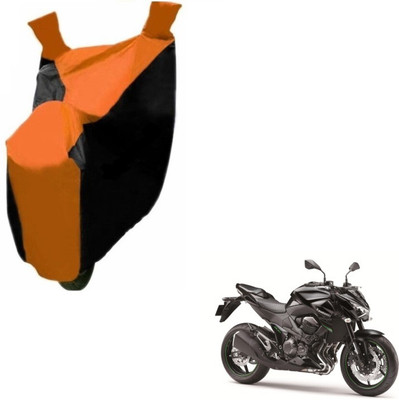MOCKHE Two Wheeler Cover for Kawasaki(Z800, Black, Orange)